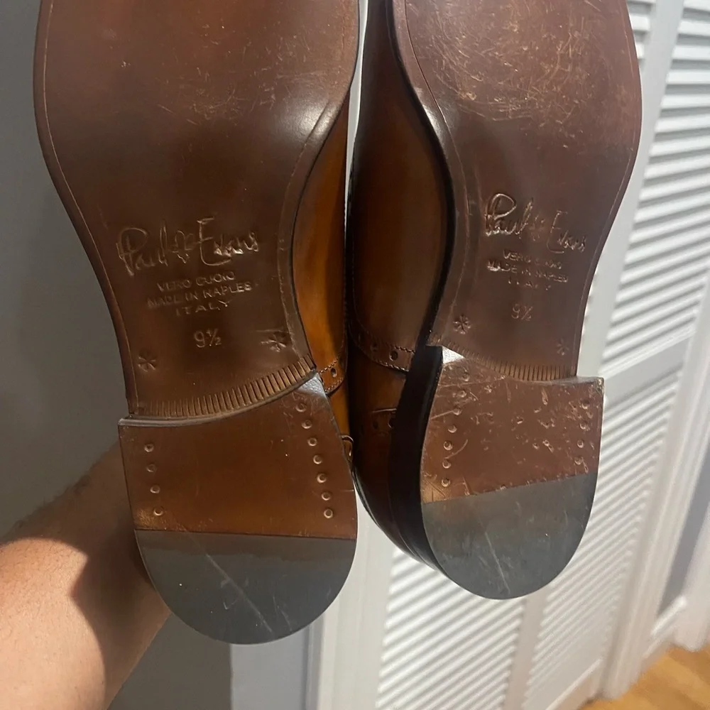 Paul Evans Tan/Brown Leather Shoes Sz 9.5 - Picture 11 of 15